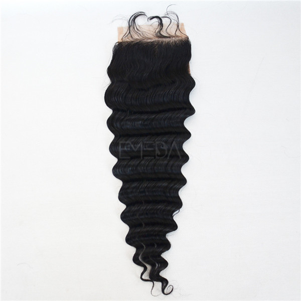 Grade 5A deep wave brazilian hair with lace closure YJ164